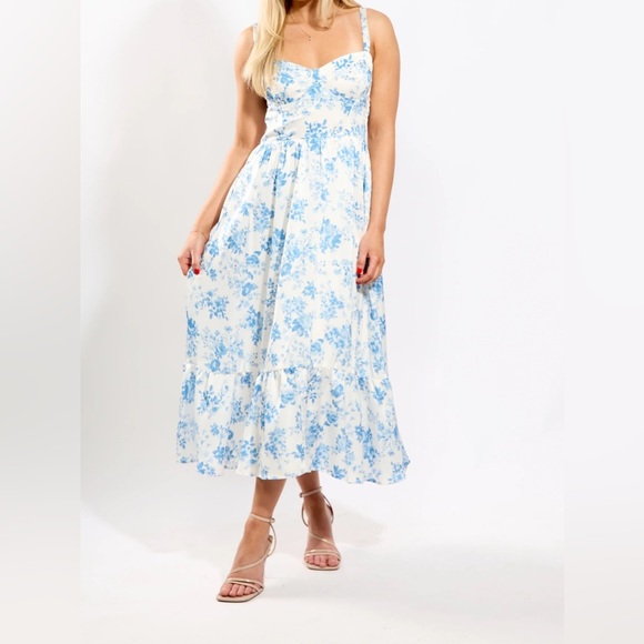 Floral Maxi Corset Dress - Picture 5 of 6